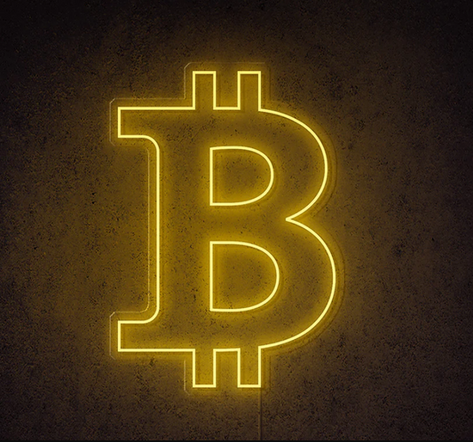 Neon LED ženklas "BITCOIN"