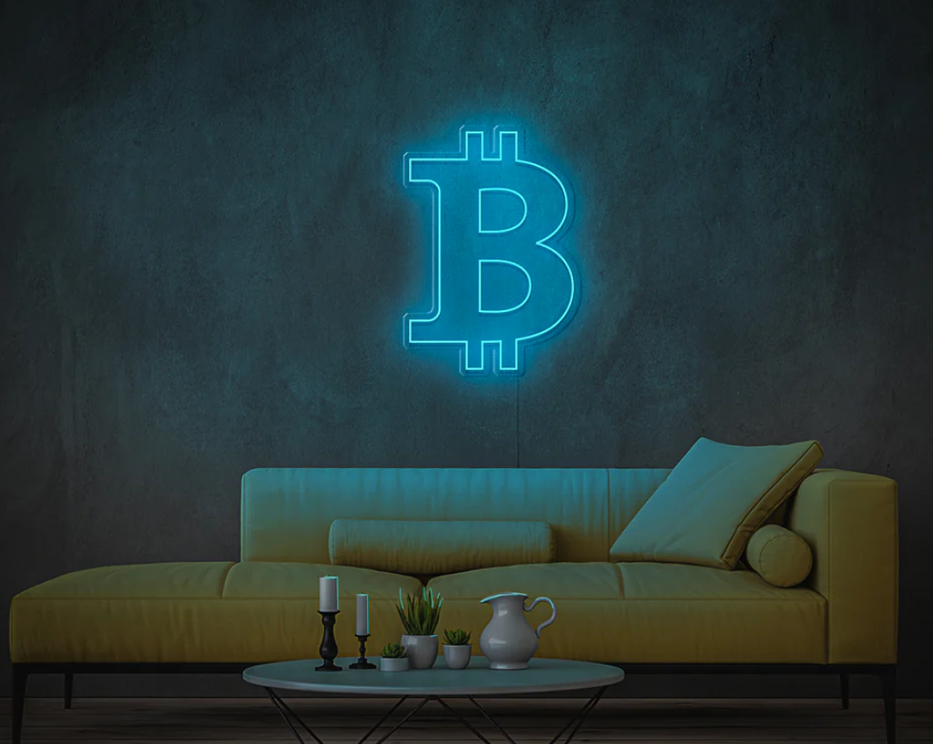 Neon LED ženklas "BITCOIN"