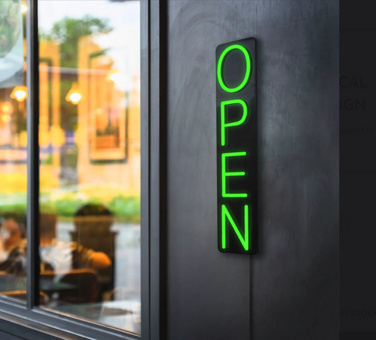 Neon LED iškaba "OPEN"