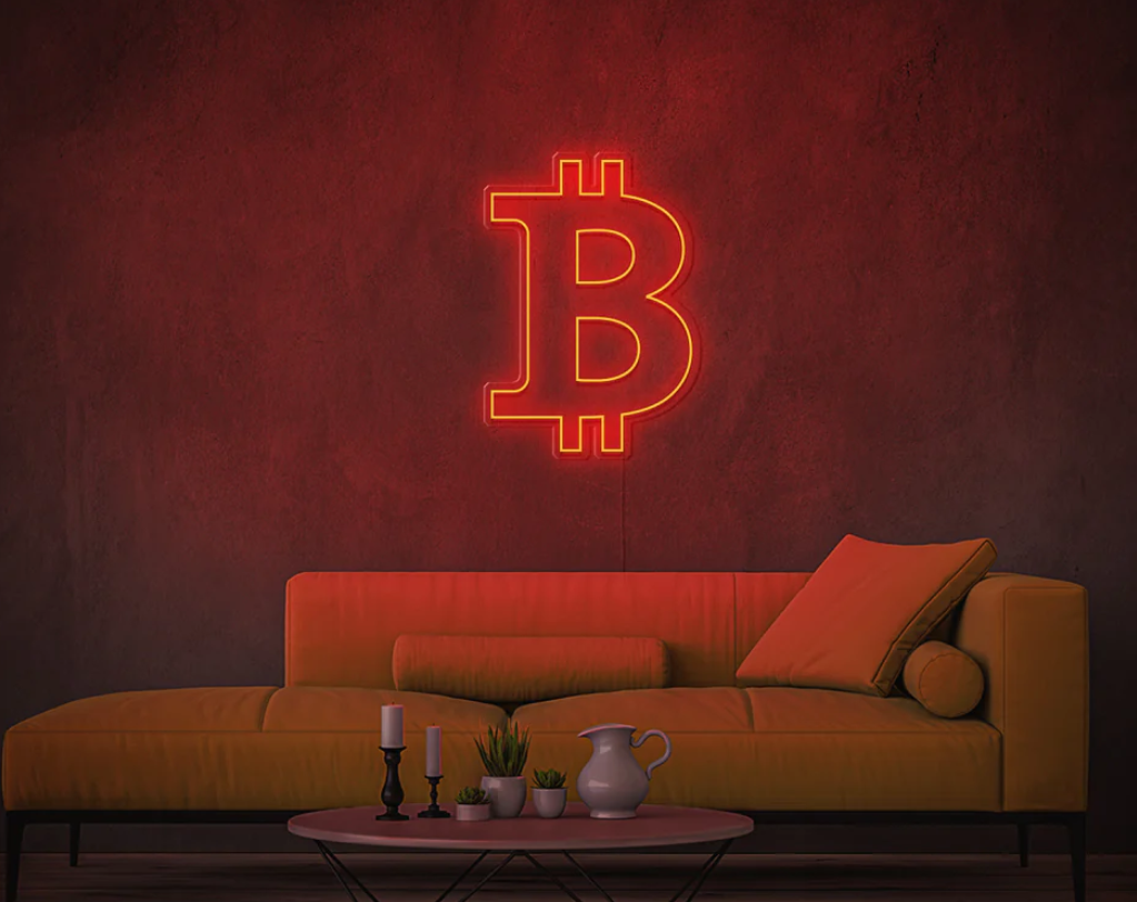 Neon LED ženklas "BITCOIN"