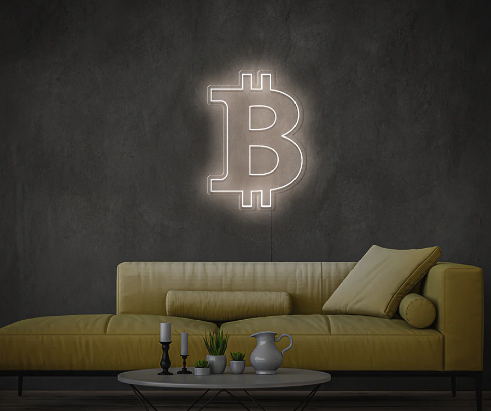 Neon LED ženklas "BITCOIN"