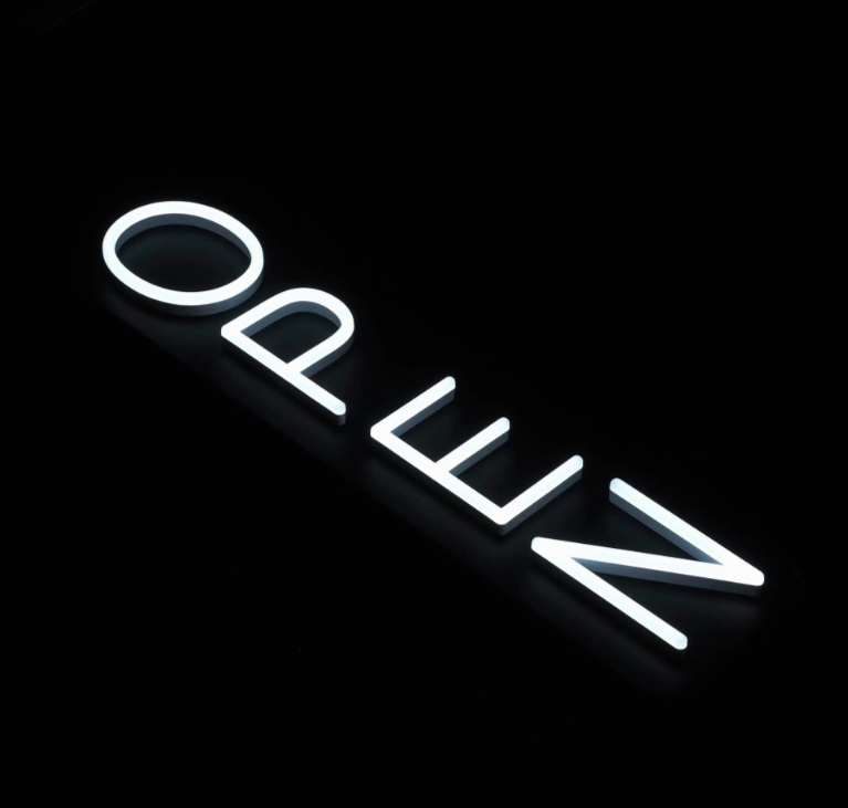 Neon LED iškaba "OPEN"