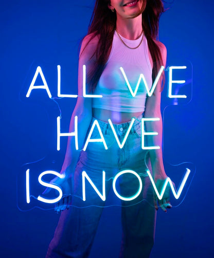 LED NEON užrašas "ALL WE HAVE IS NOW"