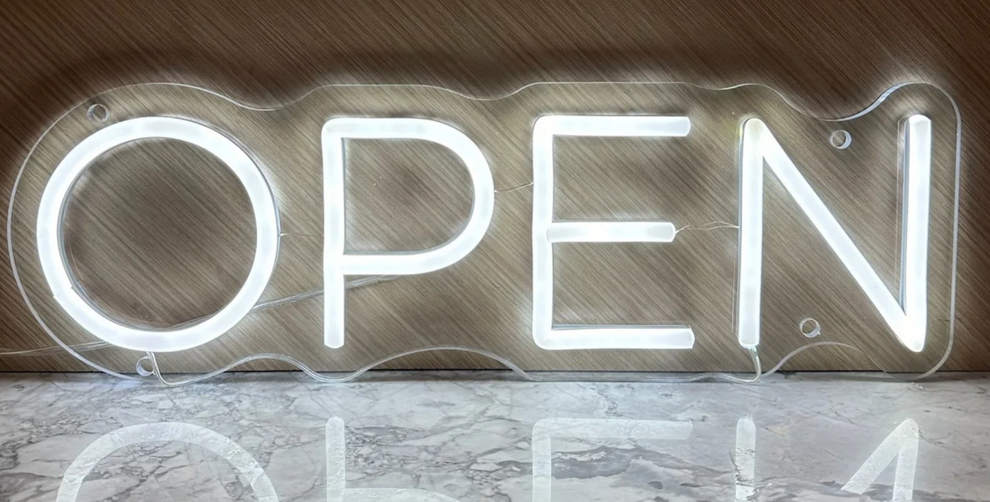 NEON LED IŠKABA "OPEN"