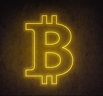 Neon LED ženklas "BITCOIN"