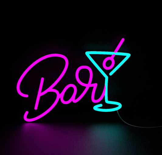 LED neon ženklas "BAR"