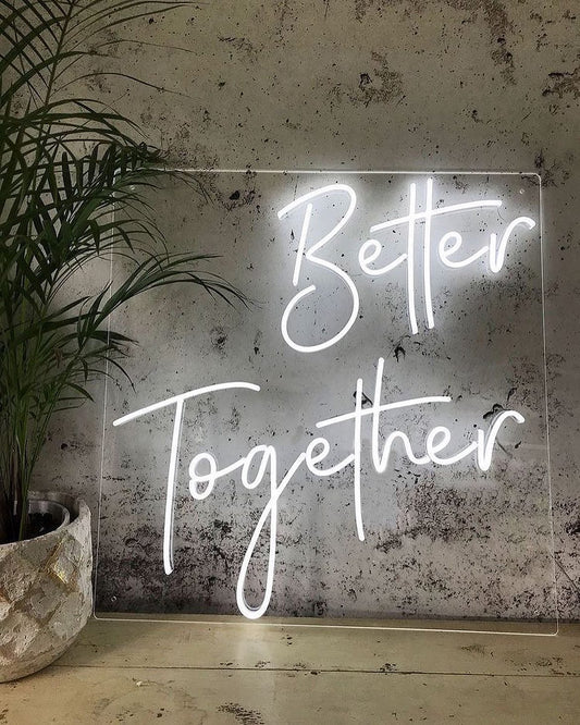 Neon LED užrašas "Better Together"