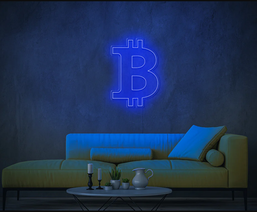 Neon LED ženklas "BITCOIN"