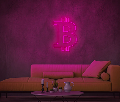 Neon LED ženklas "BITCOIN"