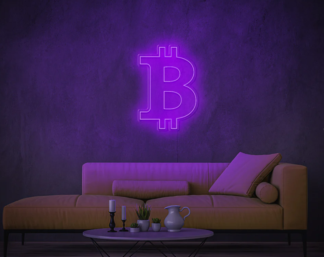 Neon LED ženklas "BITCOIN"