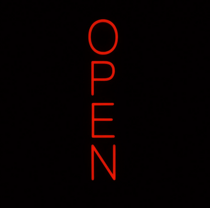Neon LED iškaba "OPEN"