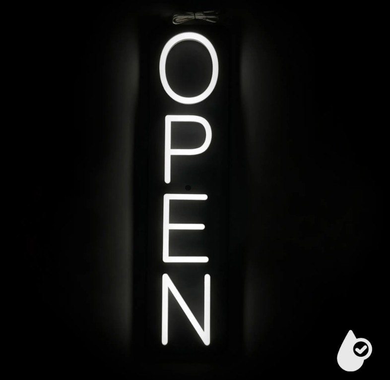 Neon LED iškaba "OPEN"